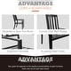 preview thumbnail 16 of 54, MAISON ARTS 9-Piece Patio Dining Set, 60 Inch Square Metal Table and 8 Metal Dining Chairs