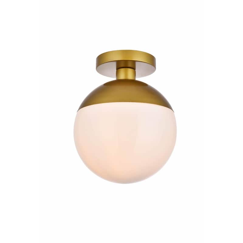 Roseto EGCF83490 Atlante Single Light 10" Wide Semi-Flush Globe