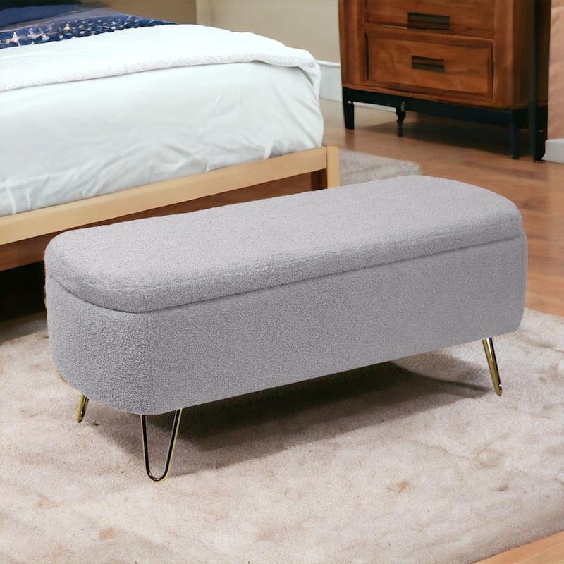 39'' L Upholstered Storage Ottoman Bench