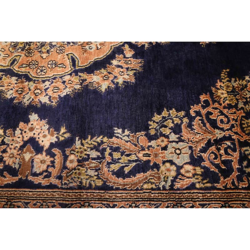 ECARPETGALLERY Hand-knotted Kayseri Vintage Dark Navy Wool Rug - 4'5 x 7'2