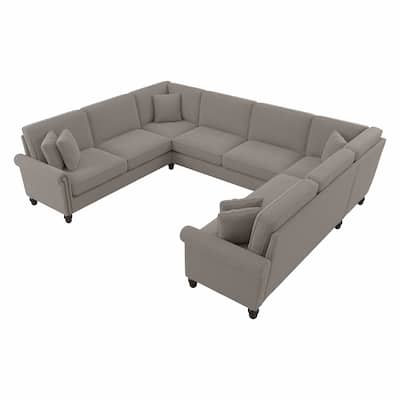 Coventry 125W U Shaped Sectional Couch by Bush Furniture