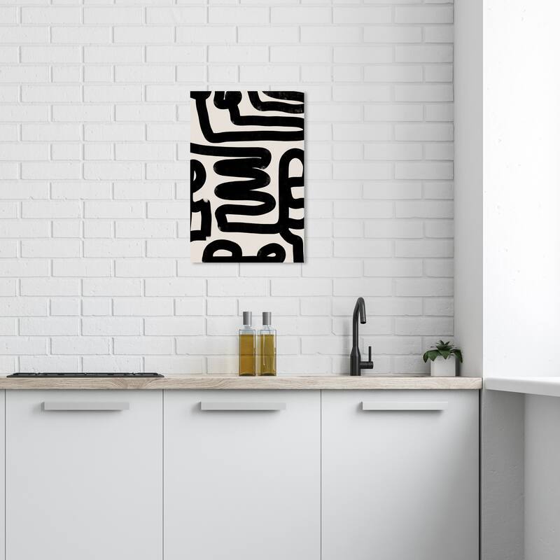 Wynwood Studio Abstract Articles II Black and Modern & Contemporary Wall Art Canvas Print - 24 x 16