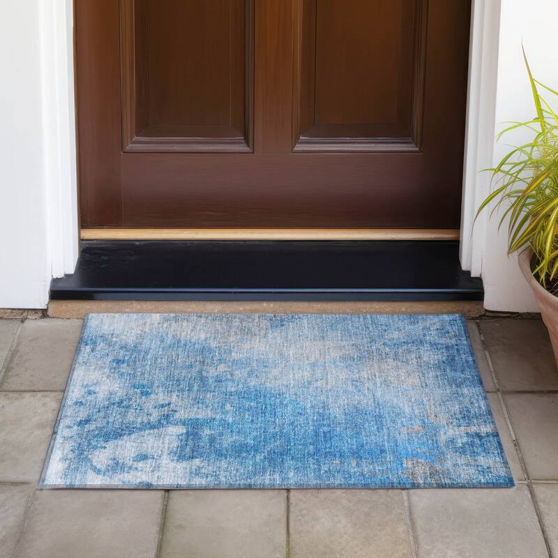 Alto Contemporary Abstract Weather Resistant Timeless Fusion Outdoor Rug