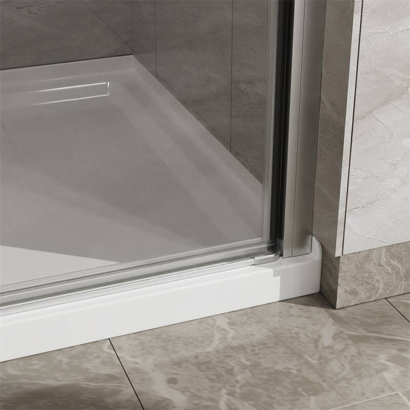 34"x 72" Pivot Shower Door Combo w/35.4" White Acrylic Shower Base