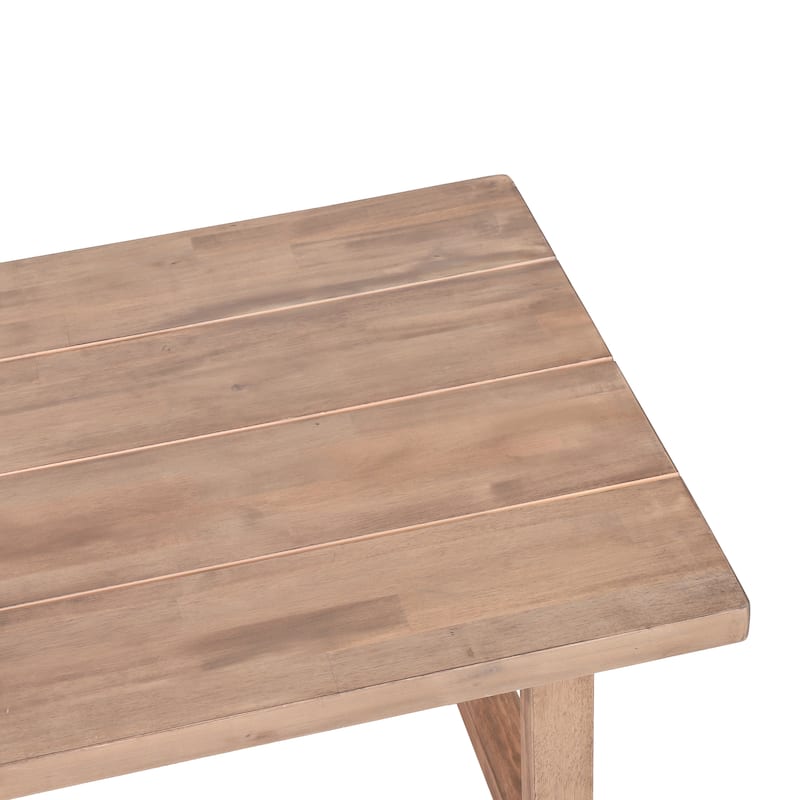 Stefan Acacia Wood Outdoor Loveseat and Coffee Table Set with Cushions by Christopher Knight Home