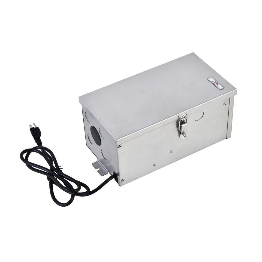 Indigo Home Low Voltage Landscape Transformer 600W, 120V - Stainless Steel