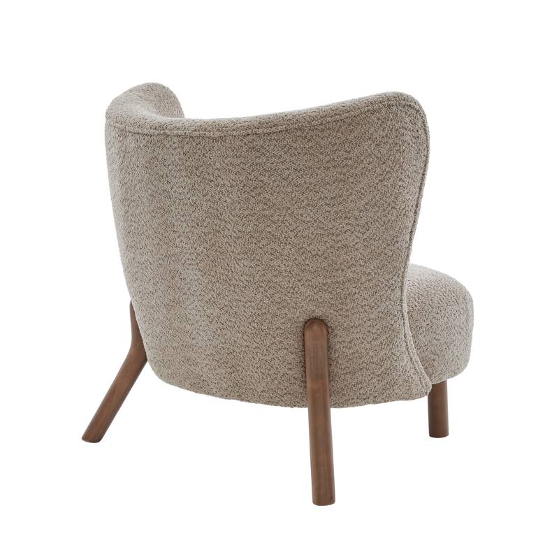 Scott Living - Aurora Modern Upholstered Accent Chair with High-Resilience Seat Cushion, Sculptural Backrest & Solid Wood Legs