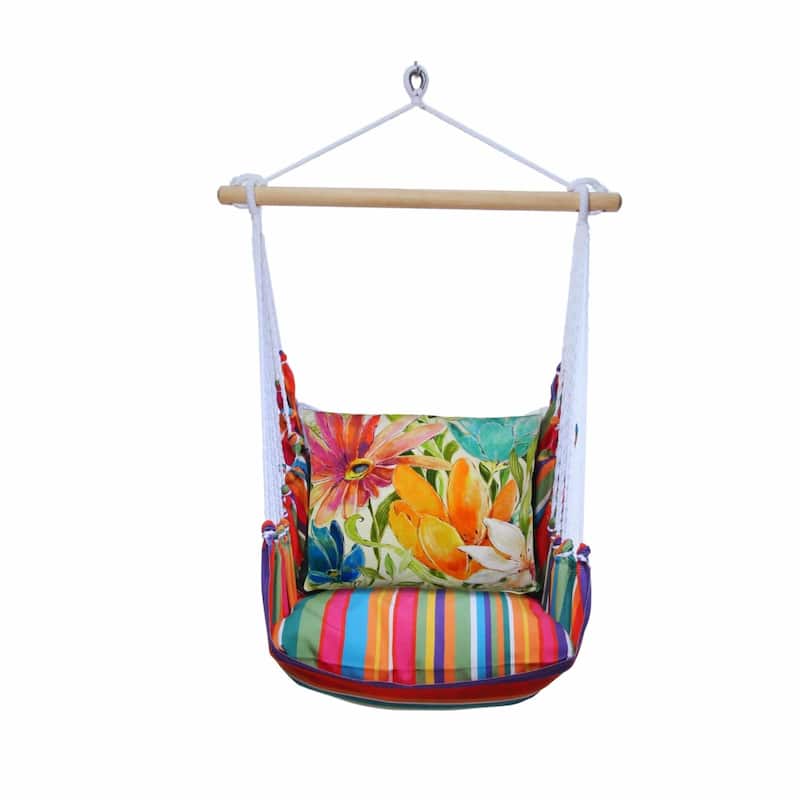 Magnolia Casual Swing Set 4 piece - Le Jardin Stripe w/ Tropical 1