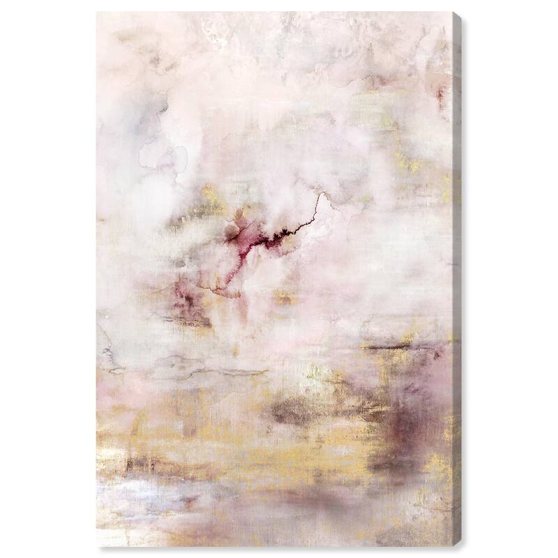 Wynwood Studio Canvas Abstract Gentle Golden Storm White and Modern & Contemporary Wall Art Canvas Print