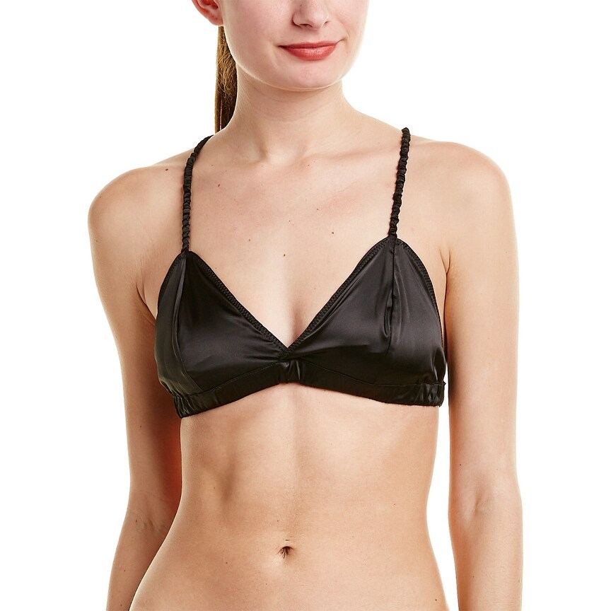 satin triangle bralette