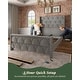 preview thumbnail 44 of 48, Hansabenne Solid Wood Bed Frame Queen and King Platform Bed Frame with Headboard White and Gray