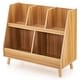 preview thumbnail 7 of 5, 5-Cubby Toy Storage Organizer Children 2-Tier Open Book Display Organizer Natural