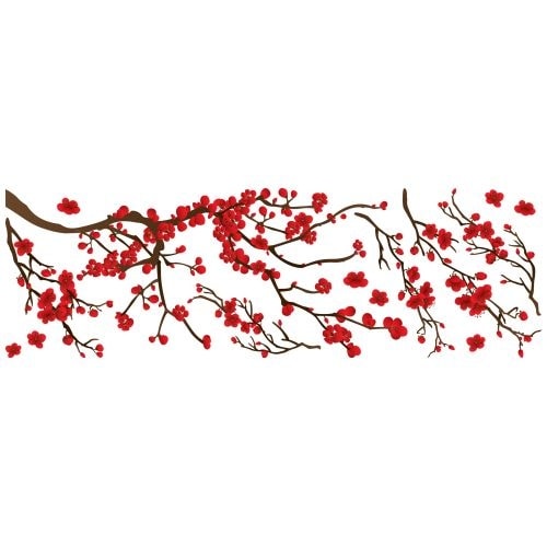 Brewster CR-58105 Red Branch Wall Decal - N/A