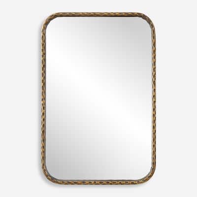 Hammered Frame Vanity Wall Mirror - 30" - Bronze Finish