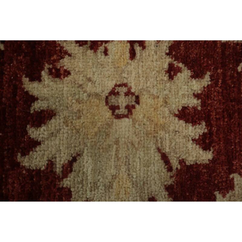 Hand Knotted Oriental 100% Wool Carpet Traditional All-Over Beige & Ivories Peshawar Area Rug - 7' 9'' X 8' 1''
