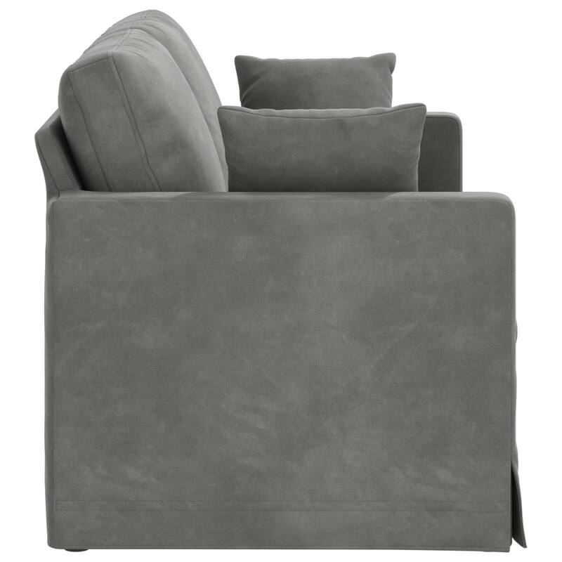 vidaXL Sofa Dark Grey in Velvet