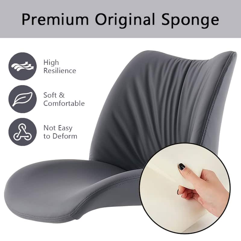 Ergonomic Faux Leather Office Chair, Swivel Task Chair