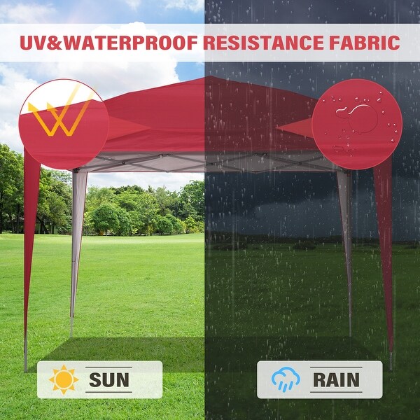 Zenova 10' x 10' Outdoor Pop Up Canopy Tent Patio Gazebo