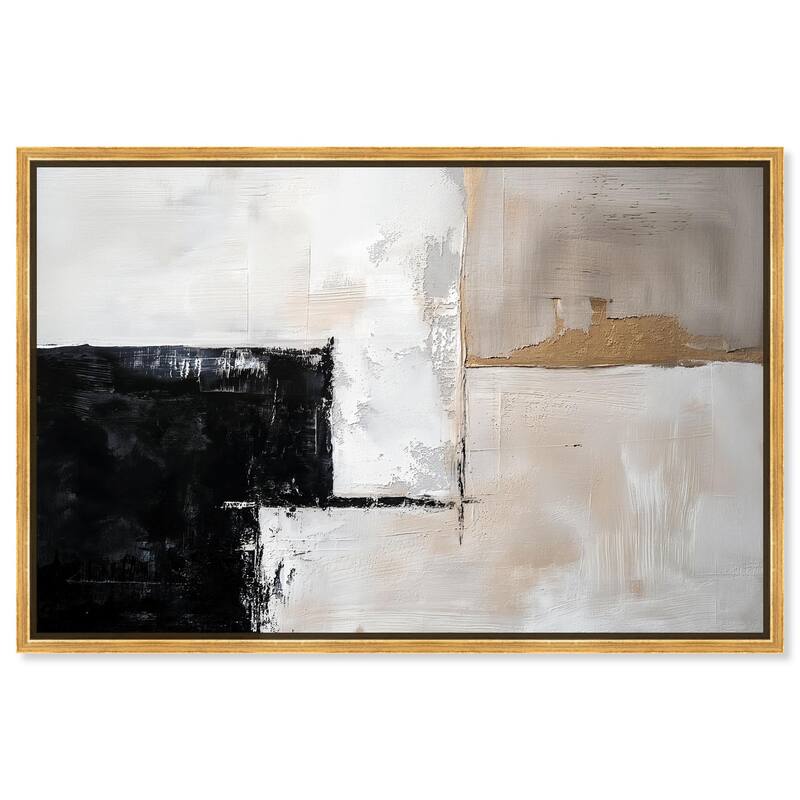 Black Dust and White Ash II Canvas by Art Remedy - Gold - 45" x 30"