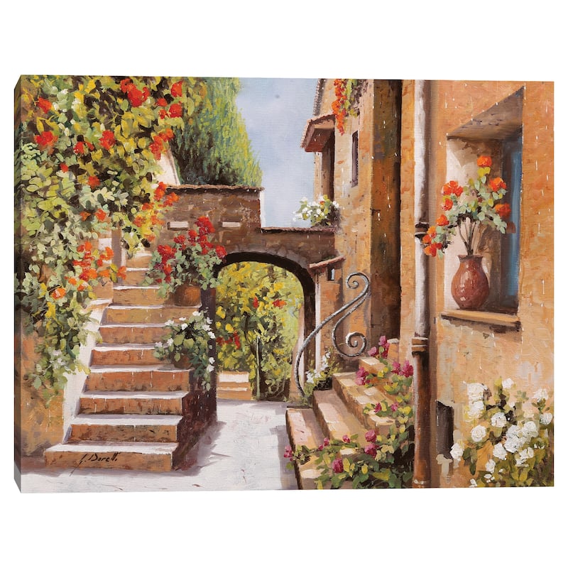 Stradina di Cagnes by Guido Borelli Canvas Art Print