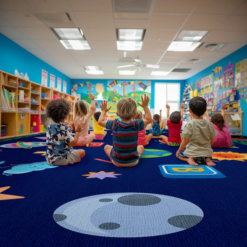 Well Woven Crayola Vibrant Modern Classroom Playroom Kids Rug