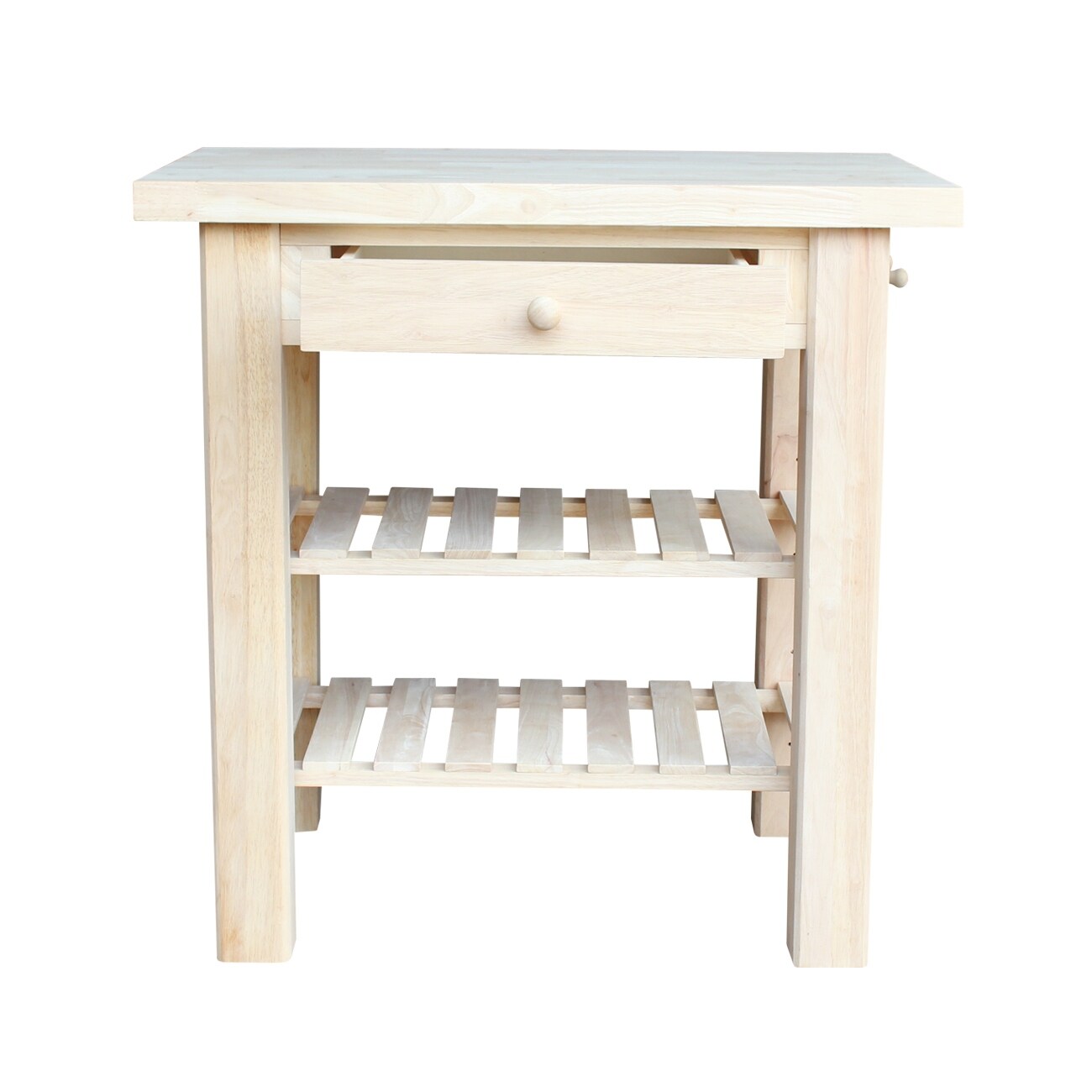 The Gray Barn Heavenly Winds Unfinished Solid Parawood Kitchen Island