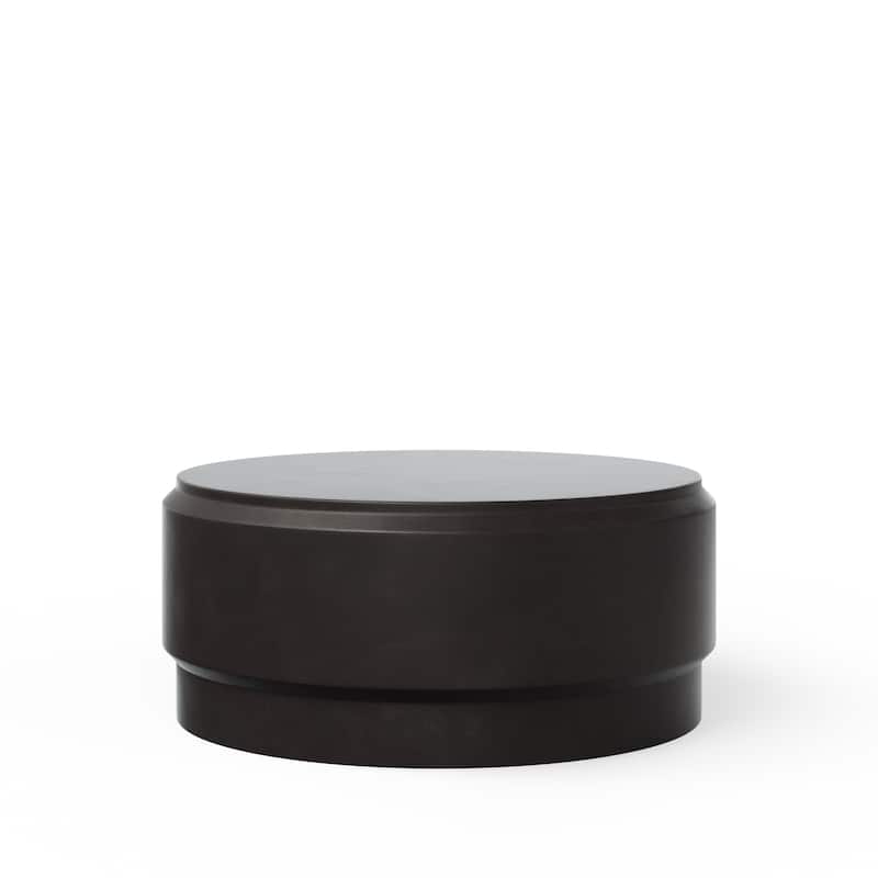 Urbia Barrel 39" Concrete Coffee Table - Lava - Concrete