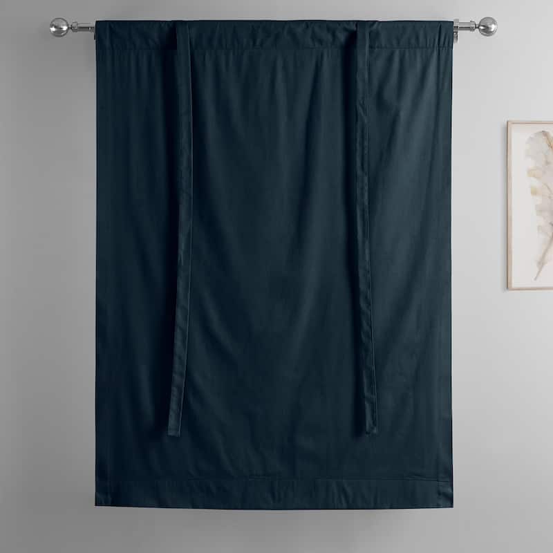 Exclusive Fabrics Solid Cotton Tie-Up Window Shade (1 Panel)