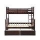 preview thumbnail 19 of 18, Twin over Twin House Bunk Bed With Shelves And Drawers,Elegant Children Bed
