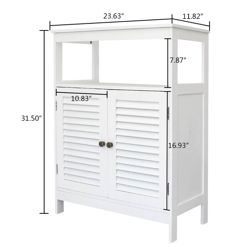 31.5" FCH Two-Door Bathroom Cabinet White