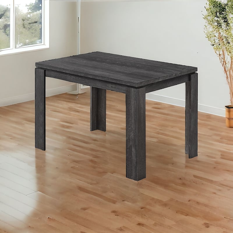 HomeRoots 47" Black Dining Table - 47.00 in. x 30.50 in. x 31.50 in. - Black - 47.00 in. x 30.50 in.  x 31.50 in.