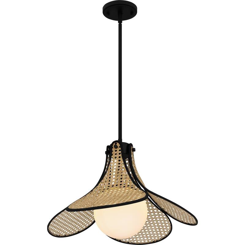 Matte Black One Light Pendant from the Quoizel Pendant Collection