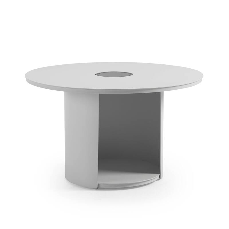 Renava Onza Outdoor White Medium End Table w/ Solar Light