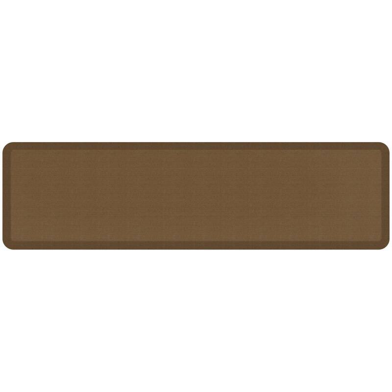 Designer Comfort Grasscloth Anti-Fatigue Kitchen Mat - 1'8" x 6' runner - Khaki