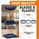 preview thumbnail 6 of 6, Cheer Collection Vegetable Chop Box with 3 Blades Navy Blue