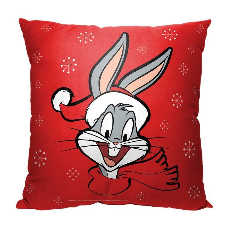 Warner Brothers Looney Tunes Holiday Bugs 18 Inch Throw Pillow