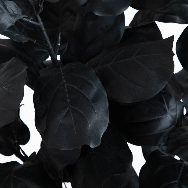5-ft Artificial Halloween Black Fiddle Leaf Tree