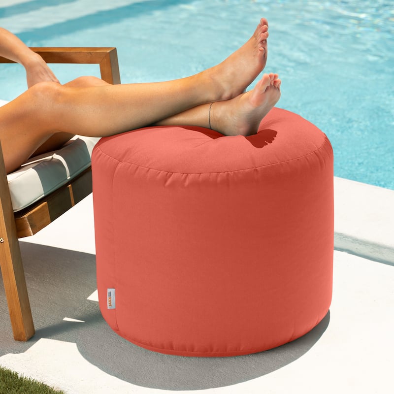 Jaxx Bean Bags Spring Indoor/ Outdoor Ottoman - Flamingo