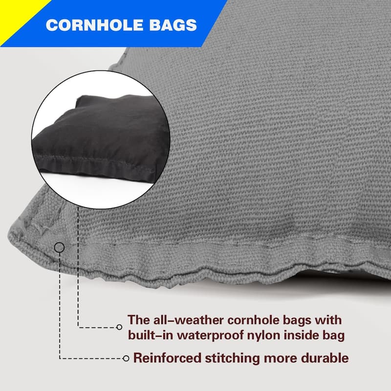 GSE™ Set of 8 Regulation Size Cornhole Bean Bags. Corn Hole Board Toss Game Replacement Bean Bags