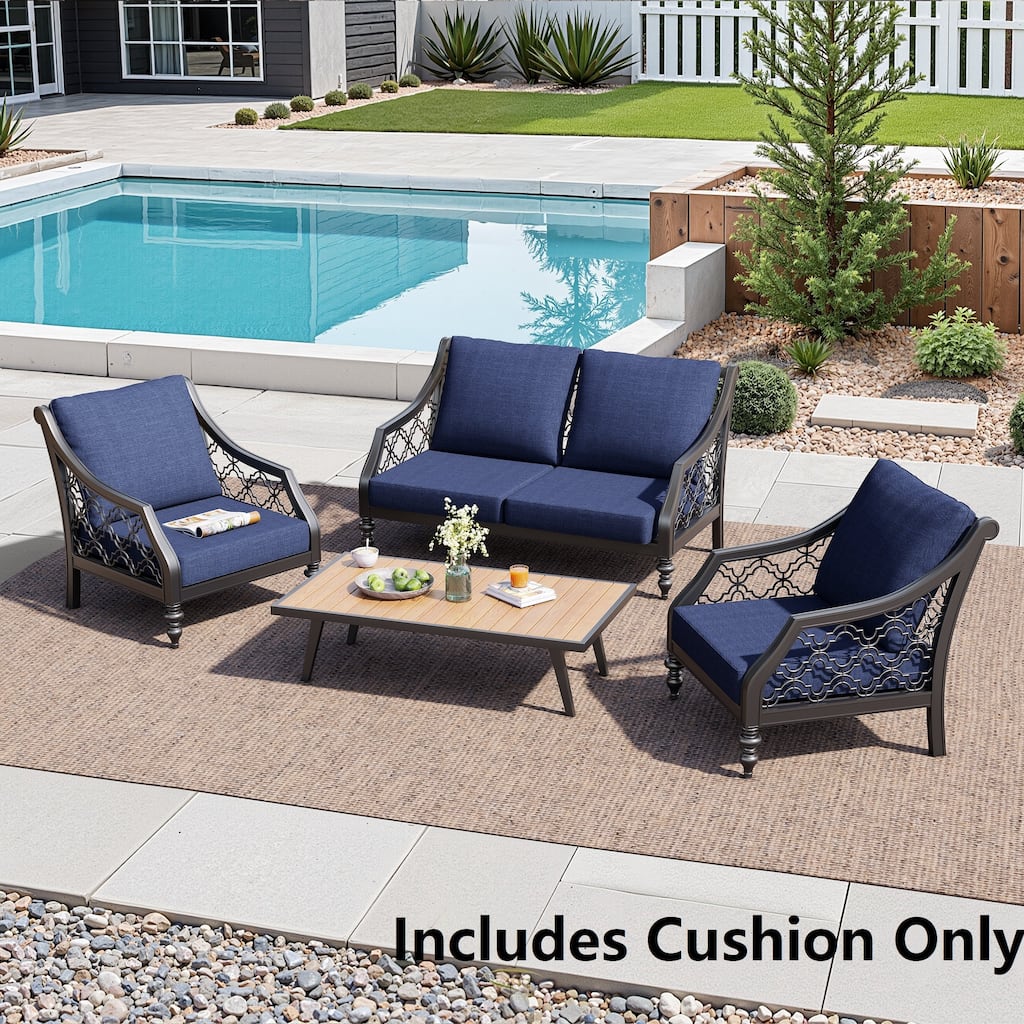 27.6 in. x 24.4 in. Crestlive Products Outdoor Deep Seat Cushion Chair Set