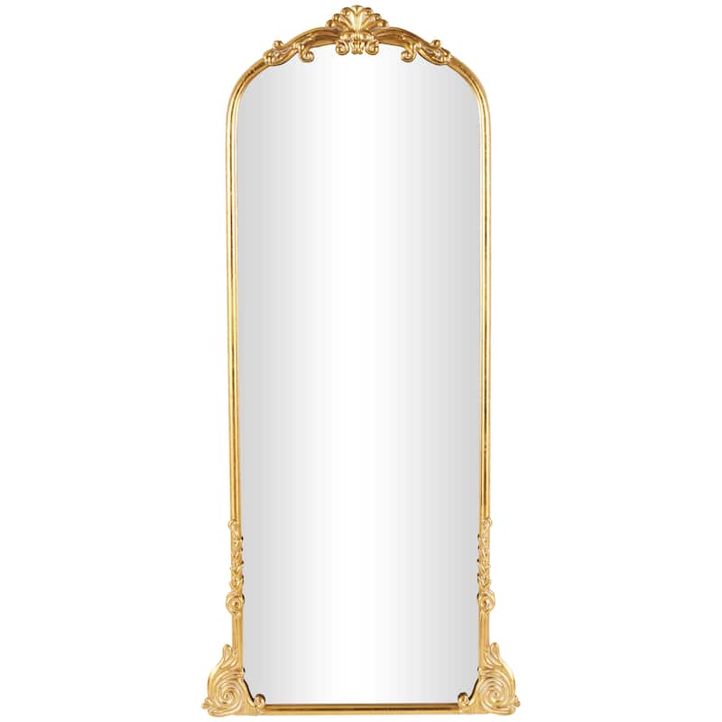 Metal Scroll Ornate Baroque Floor or Wall Mirror - Gold - Various Sizes and Shapes - Roche River Decor - Floor Mirror - Gold - 30" x 1.6 x  66"