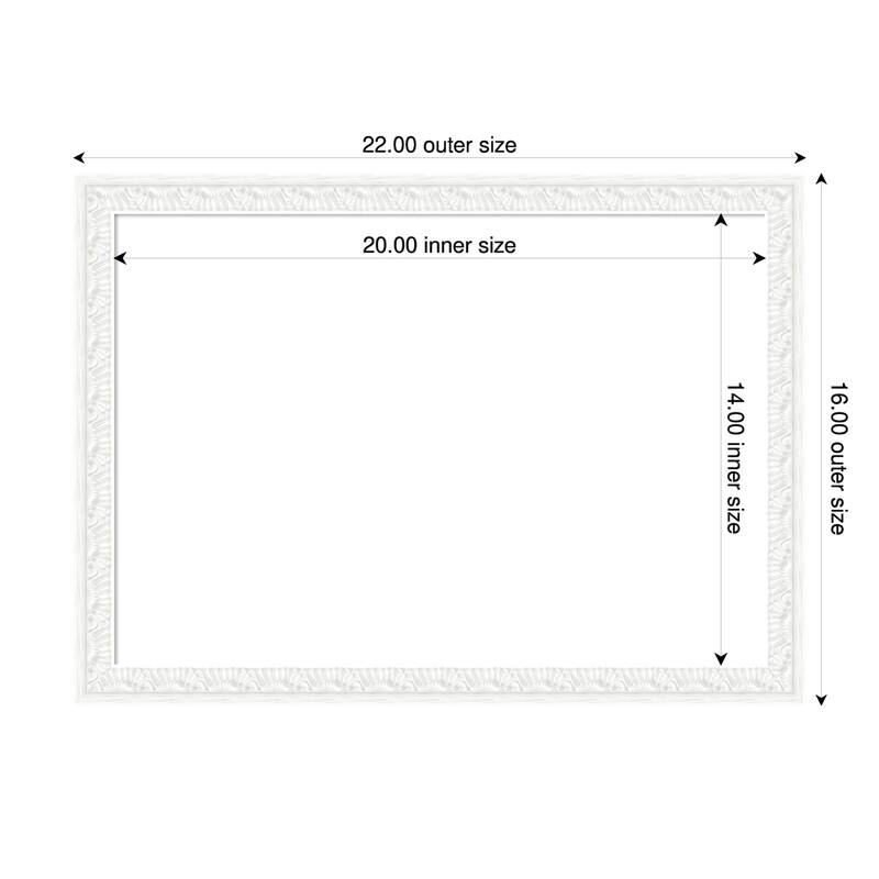 Bethany Framed Dry Erase Magnetic Board - 22 x 16 in - Bethany White