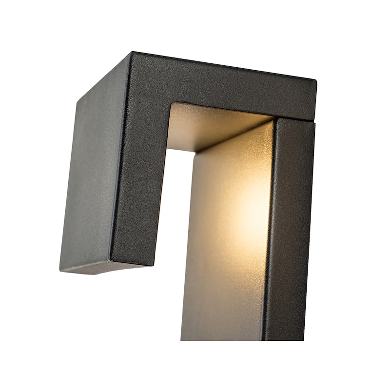 15" Modern Black Outdoor Led Wall Sconce - 1 PACK