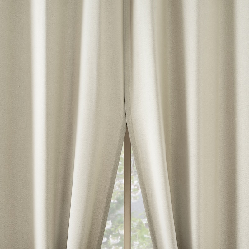 No. 918 Brandon 2-pack Magnetic Closure Room Darkening Grommet 2-Piece Curtain Panel Pair - 54" x 84" - Cream