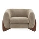 preview thumbnail 37 of 53, Tina Modern Upholstered Boucle Arm Club Chair by Christopher Knight Home