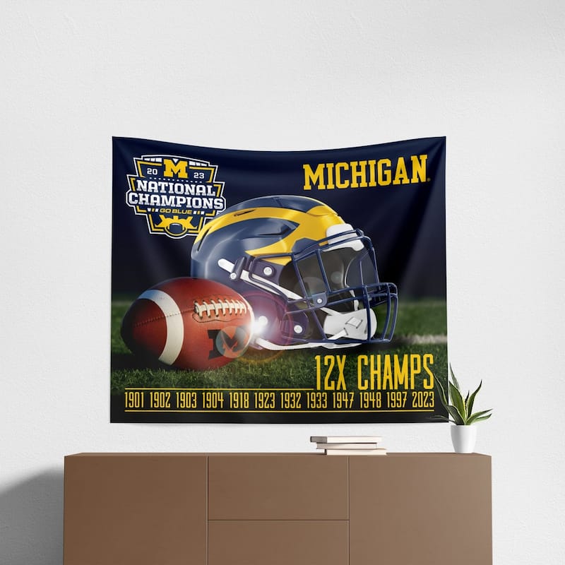 NCAA 2023 FBC Training Michigan Printed Wall Hanging - 34"x40"