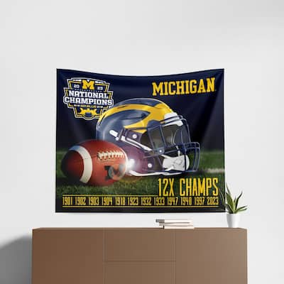 NCAA 2023 FBC Training Michigan Printed Wall Hanging - 34"x40"