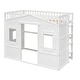 preview thumbnail 10 of 12, White Twin Size Solid Wood House Loft Bed With Ladder for Kids, Boys and Girls, Bedroom