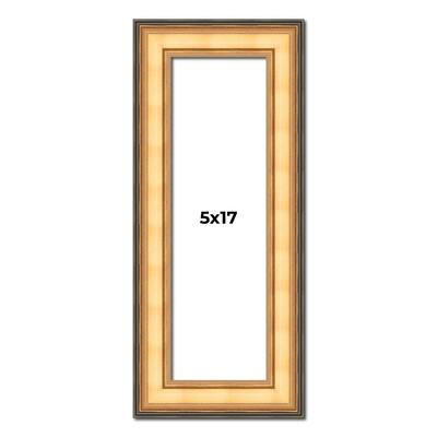 5x17 Frame Gold Plein Aire Solid Wood Picture Frame Width 2 Inches |