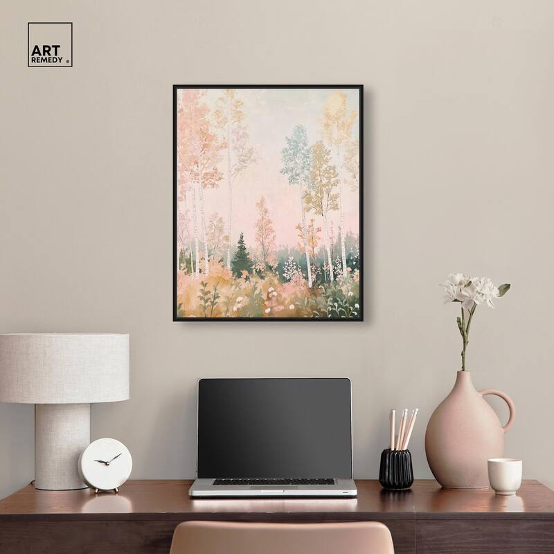 Birch Trees Canvas by Art Remedy